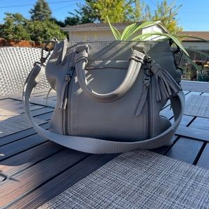 The Sak Gray Pebbled Leather Purse